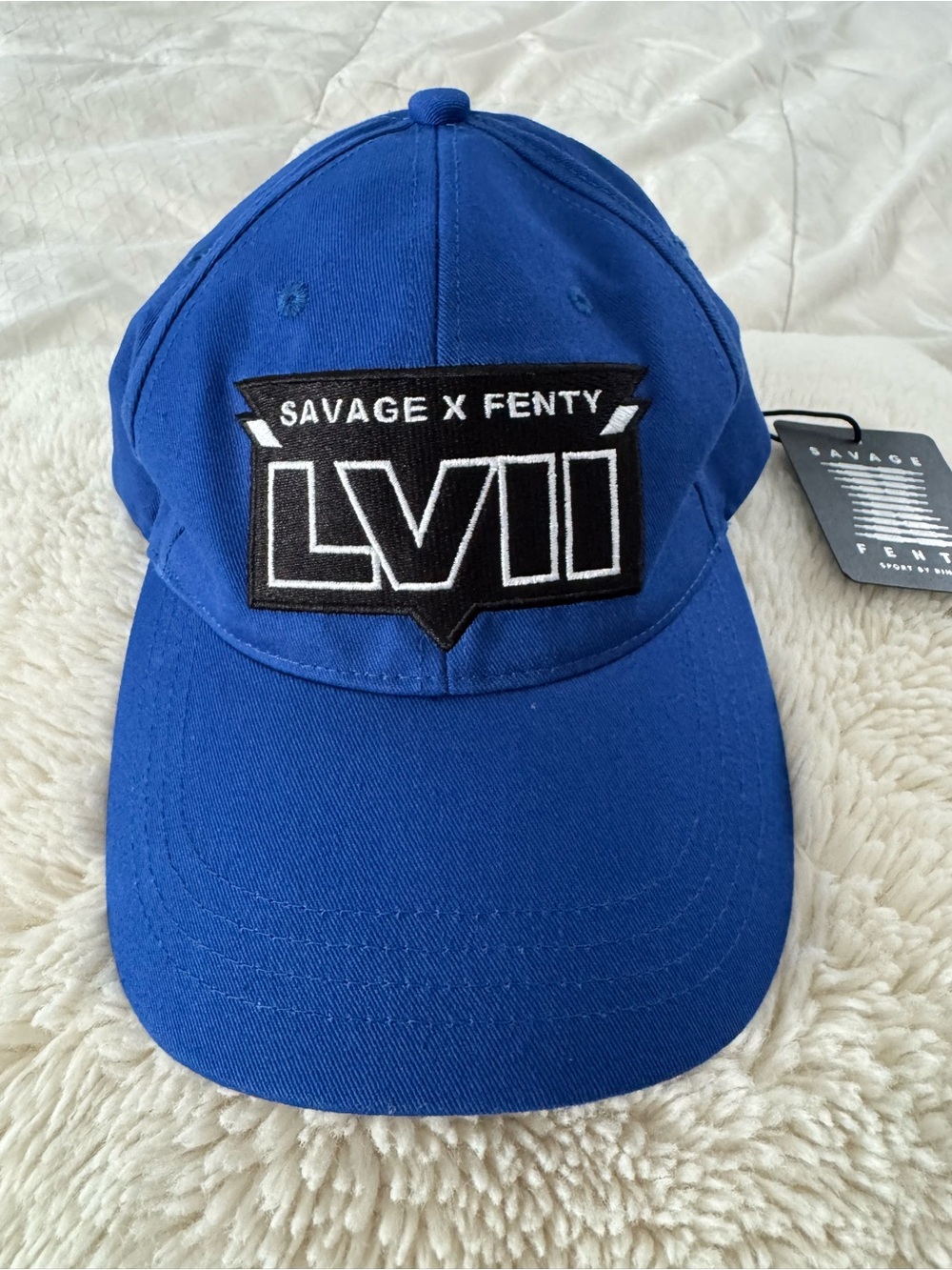 Savage X Fenty Rihanna Super Bowl LVII 57 Blue Adjustable Baseball Cap NWT